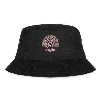 Alessia Regenbogen Name Geburtstag Alessia - Bucket Hat - Schwarz - Vorne - Lela (165cm)