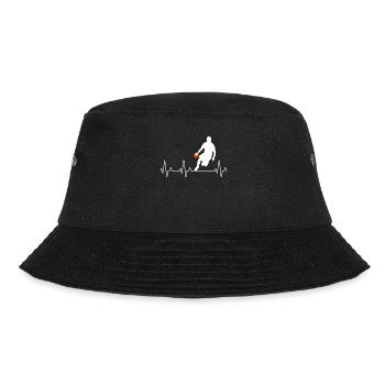 Hearbeat Basketball cooles Sport Design Herzschlag - Bucket Hat - Schwarz - Vorne - Lela (165cm)