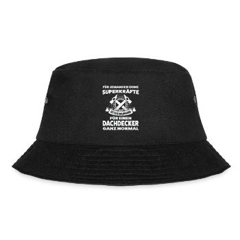 Dachdecker Beruf Dachdeckerei Geschenk - Bucket Hat - Schwarz - Vorne - Lela (165cm)