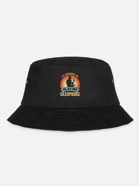 I’d Rather Be Playing Saxophone - Bucket Hat - Schwarz