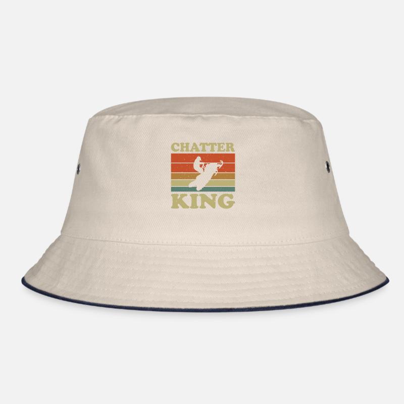 Retro Chatter King Snowmobiler Bucket Hat