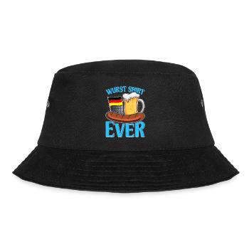 Wurst Shirt Ever Deutsches Essen Bratwurst - Bucket Hat - Schwarz - Vorne - Lela (165cm)