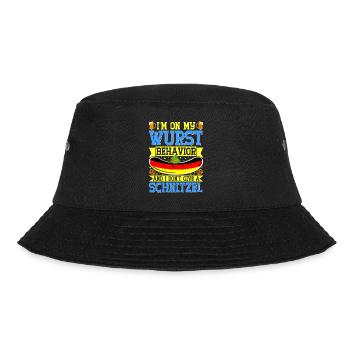 Deutschland On my Wurst Behavior Brezeln Bierfan - Bucket Hat - Schwarz - Vorne - Lela (165cm)