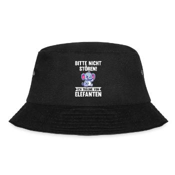 Elefant Elefanten - Bucket Hat - Schwarz - Vorne - Lela (165cm)