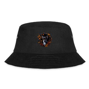 Chihuahua Hund Im Herbst Herbst Blätter - Bucket Hat - Schwarz - Vorne - Lela (165cm)