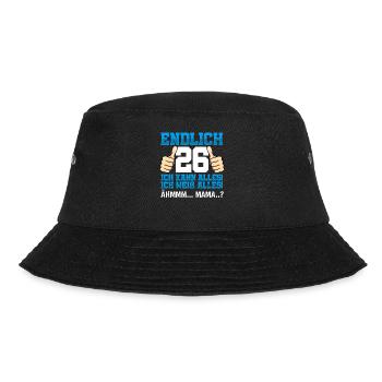 Endlich 26 Ich Kann Alles Ich Weiß Alles - Bucket Hat - Schwarz - Vorne - Lela (165cm)