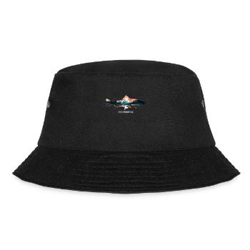 Fliegenfischen auf Forellen: Der zeitlose - Bucket Hat - Schwarz - Vorne - Lela (165cm)