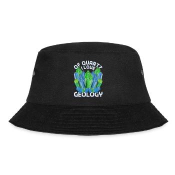 Geologie Liebe Quarz Lustiges Geschenk Geologe - Bucket Hat - Schwarz - Vorne - Lela (165cm)