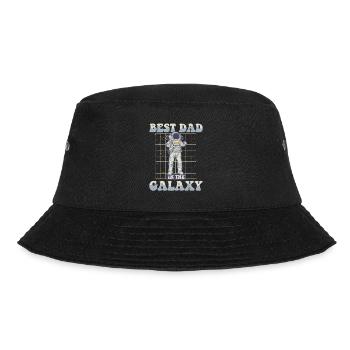 Best Dad In The Galaxy Taikonaut Kosmonaut - Bucket Hat - Schwarz - Vorne - Lela (165cm)