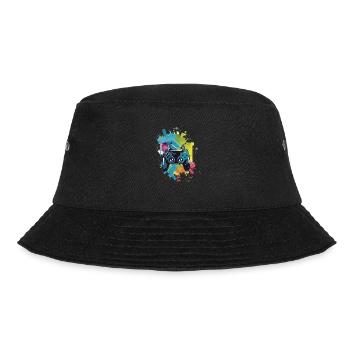 Abstract gaming controller with many colors - Bucket Hat - black - Front - Lela (165cm)