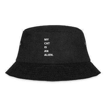 Cat Owner - My cat is an alien - Bucket Hat - Schwarz - Vorne - Lela (165cm)