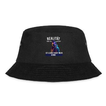 Realität hab ich getestet Leider nicht mein Genre - Bucket Hat - Schwarz - Vorne - Lela (165cm)
