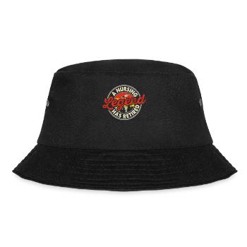 Krankenschwester Rente Rentnerin - Bucket Hat - Schwarz - Vorne - Lela (165cm)
