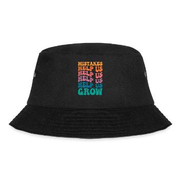 Groovy Growth Mindset - Mistakes Help Us Grow - Bucket Hat - black - Front - Lela (165cm)