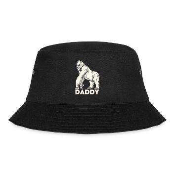 Daddy Gorilla Protective Father - Bucket Hat - black - Front - Lela (165cm)