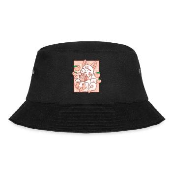 Kitsune Japon Anime Kawaii Peach Milk - Bob - noir - Devant - Lela (165cm)