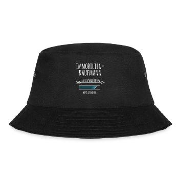 Immobilienkaufmann Ausbildung Beruf Geschenk - Bucket Hat - Schwarz - Vorne - Lela (165cm)