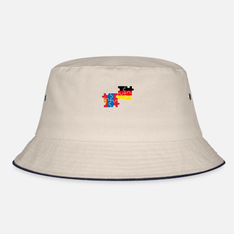 Mongolei Deutschland Flagge Deutsch Mongolisch Bucket Hat