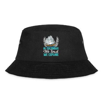 We trust in Columbus and explore the Columb - Bucket Hat - black - Front - Lela (165cm)