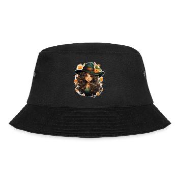 Halloween Witch I Cartoon Style I Witch - Bucket Hat - black - Front - Lela (165cm)