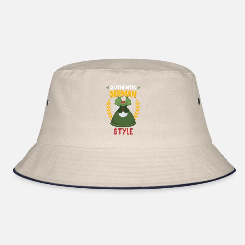 Dirndl Shirt Authentic German Style Trachten Bucket Hat