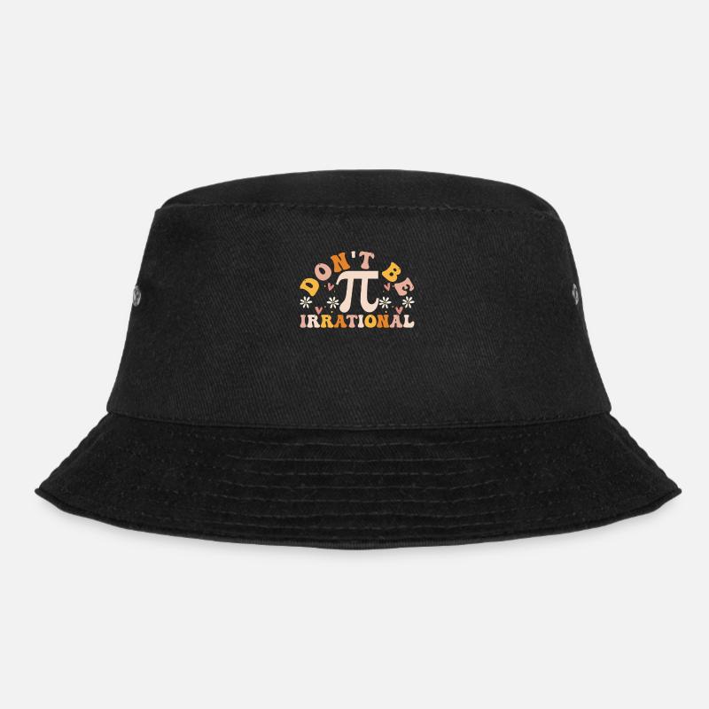 Don't Be Irrational Retro Vintage Symbol Pi Day - Bucket Hat - Schwarz