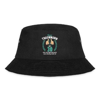Dieser Traummann ist 30 Jahre 30 Geburtstag - Bucket Hat - Schwarz - Vorne - Lela (165cm)