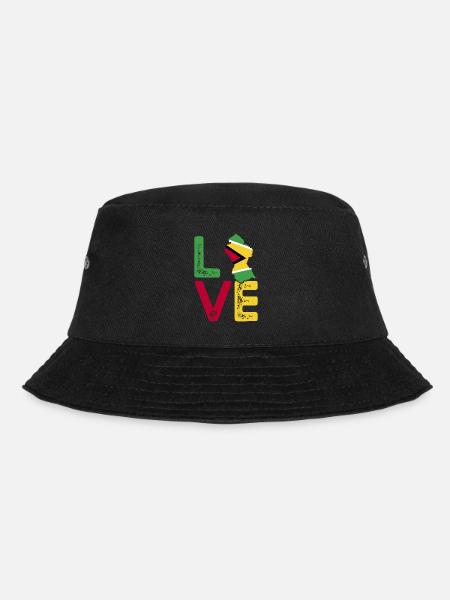 Guyana Flag Guyanese Guyana - Bucket Hat - black