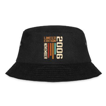 2006 November Birthday gift. November 2006 - Bucket Hat - black - Front - Lela (165cm)