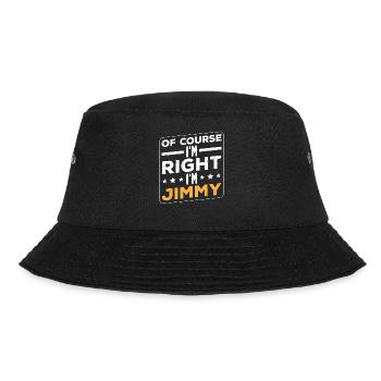 Natürlich habe ich Recht, Jimmy - Bucket Hat - Schwarz - Vorne - Lela (165cm)