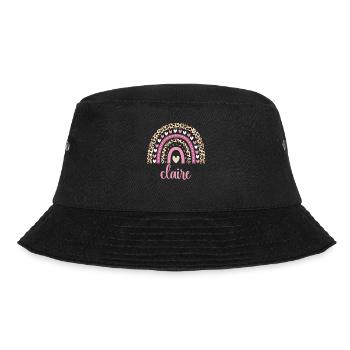 Claire Regenbogen Name Geburtstag Claire - Bucket Hat - Schwarz - Vorne - Lela (165cm)