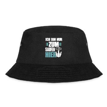 bier saufen - Bucket Hat - Schwarz - Vorne - Lela (165cm)