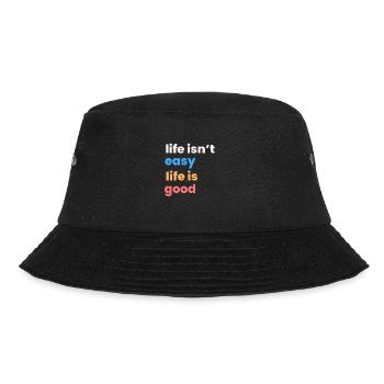 Citation motivante - La vie n’est pas facile La vie est belle - Bob - noir - Devant - Lela (165cm)
