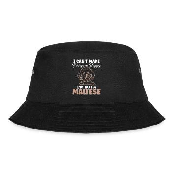 Maltese Owner Gifts - Bucket Hat - Schwarz - Vorne - Lela (165cm)