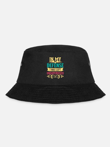 Cooles lustiges T-Shirt zu meiner Verteidigung, ich wurde verlassen - Bucket Hat - Schwarz