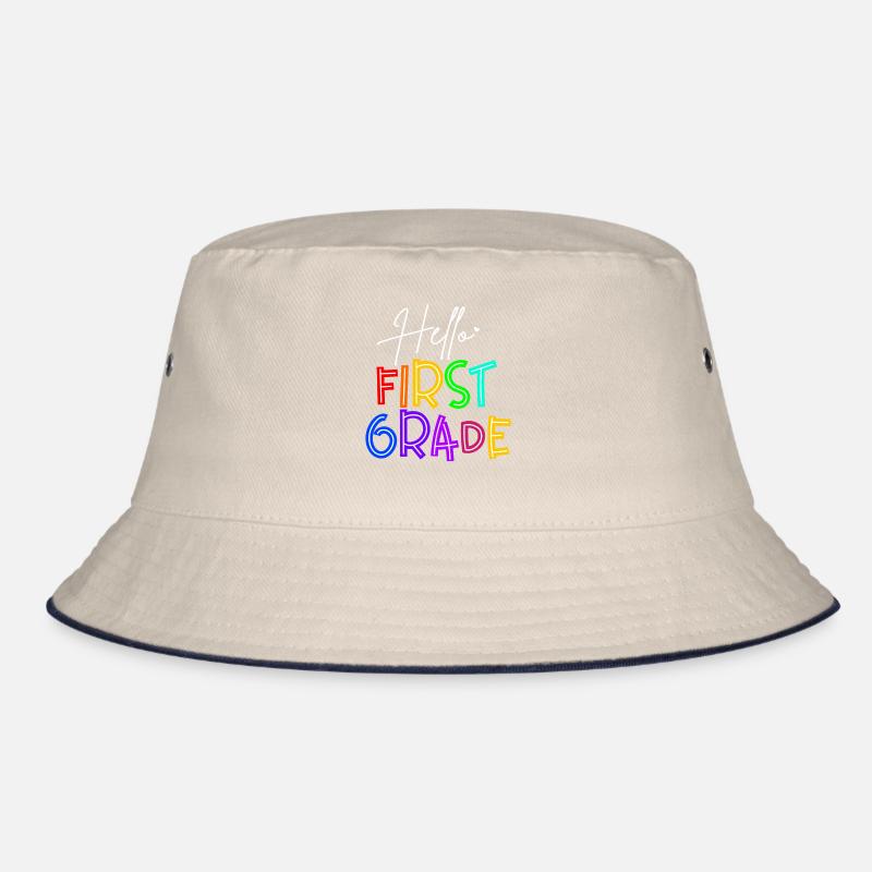 Teacher Hello First Grade Bucket Hat