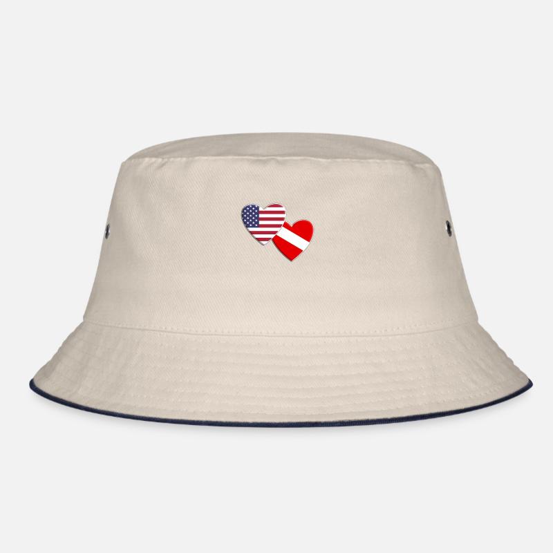 USA American Diver Symbol Flag Down Dive Diving Bucket Hat
