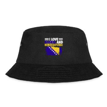 Bosnien und Herzegowina Flagge Bosnien - Bucket Hat - Schwarz - Vorne - Lela (165cm)