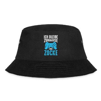 Zocker Zocken Gamer - Bucket Hat - Schwarz - Vorne - Lela (165cm)