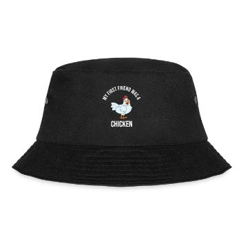 Lustiger Hühner Spruch Huhn - Bucket Hat - Schwarz - Vorne - Lela (165cm)