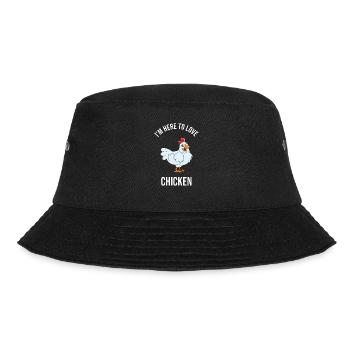 Lustiger Hühner Spruch Huhn - Bucket Hat - Schwarz - Vorne - Lela (165cm)