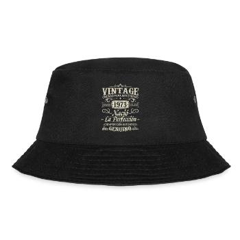 1973 Jahrgang 50 Jahre Geburtstag - Bucket Hat - Schwarz - Vorne - Lela (165cm)