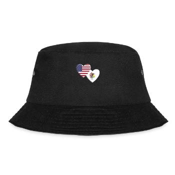 USA American State Of Illinois Flag Patriotic 4th - Bucket Hat - black - Front - Lela (165cm)