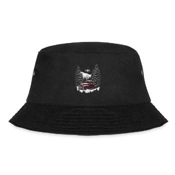 Nostalgische Weihnachtsstimmung: Oldtimer-Truck - Bucket Hat - Schwarz - Vorne - Lela (165cm)