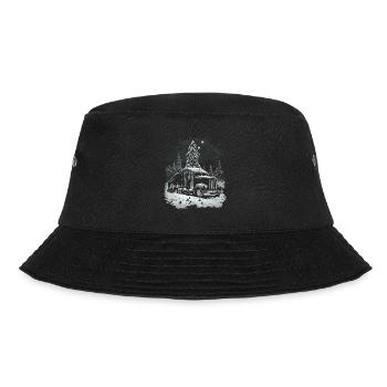 Christmas Truck Driver Christmas Semi Truck - Bucket Hat - black - Front - Lela (165cm)