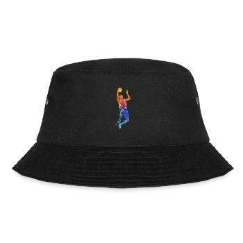 Basketballkorb Basketballspieler Basketballer - Bucket Hat - Schwarz - Vorne - Lela (165cm)