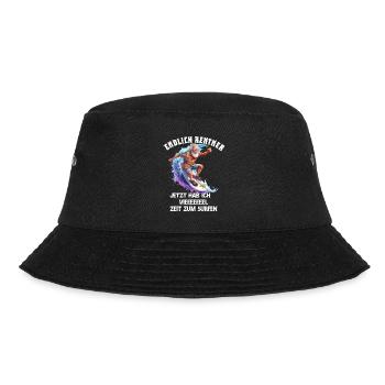 Endlich Rentner Zeit zum Surfen Pensionär Opa - Bucket Hat - Schwarz - Vorne - Lela (165cm)