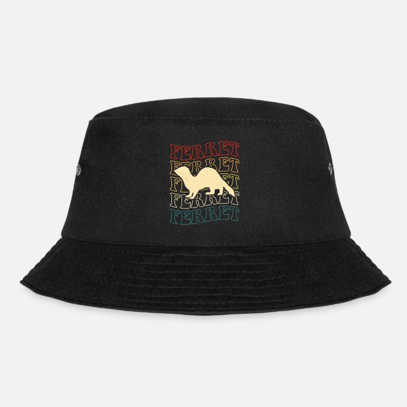 Frettchen - Bucket Hat - Schwarz