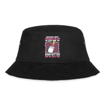 Babysitter Morgens Mde Abends Blau - Bucket Hat - Schwarz - Vorne - Lela (165cm)