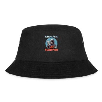 Football Halloween Keep Calm And Scary On - Bucket Hat - black - Front - Lela (165cm)